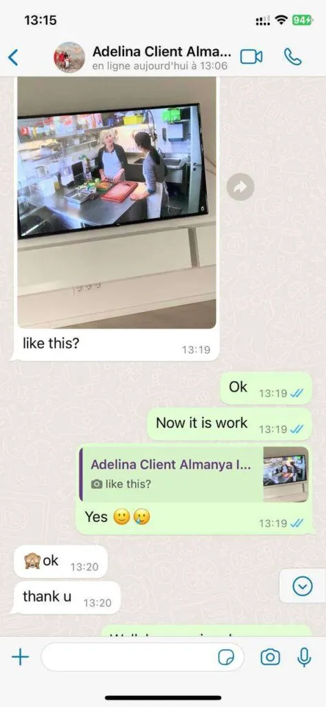 WhatsApp Support Chat Feedback Screenshot 4